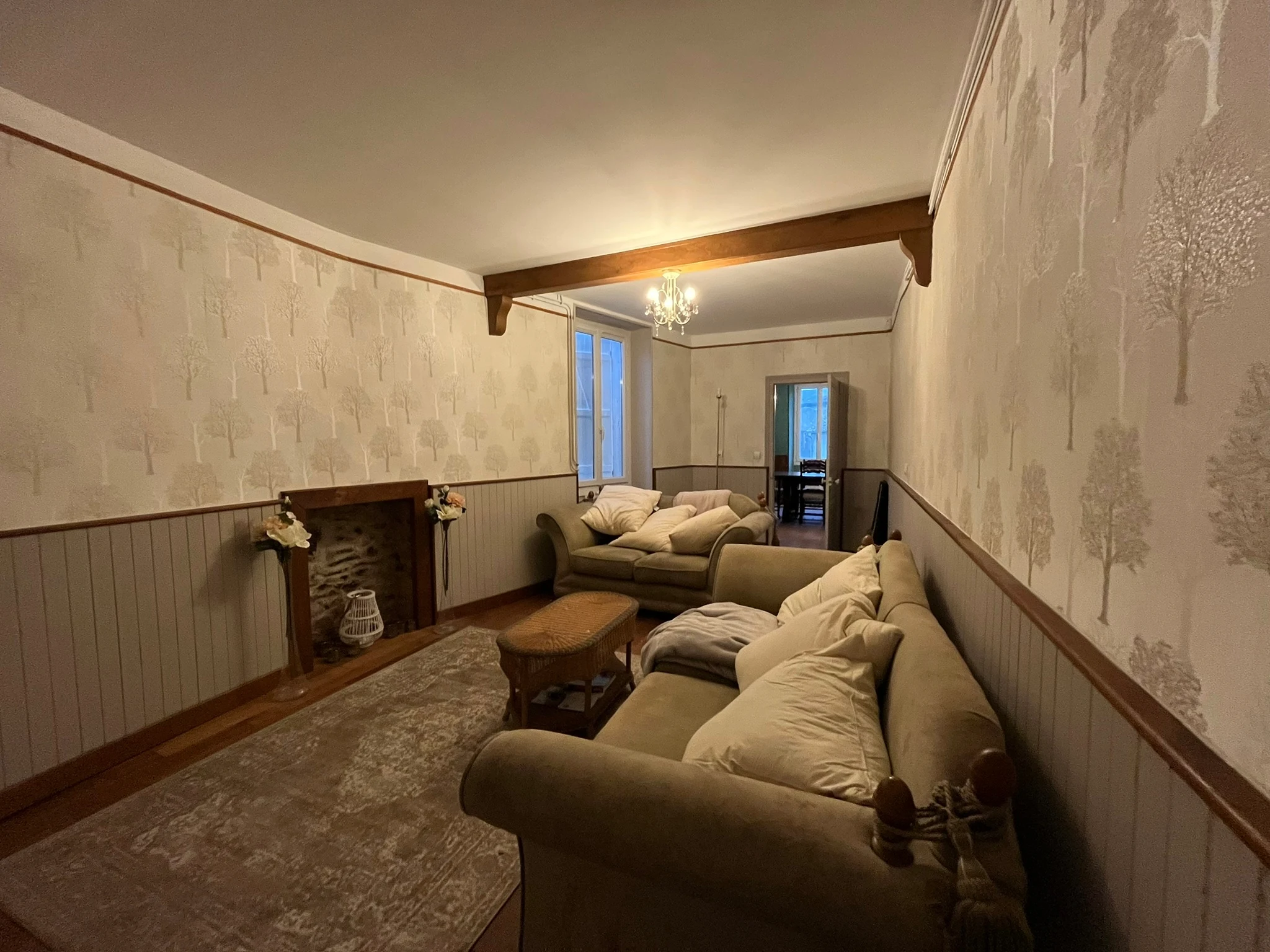 Comfortable living room at La Belle Maison Rose